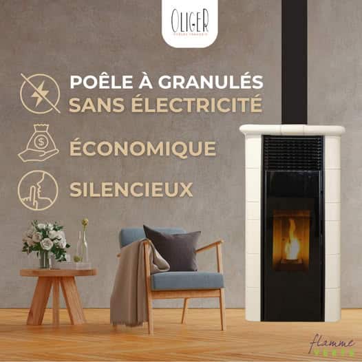 Poêle à granulés sans électricité : gamme PERLE